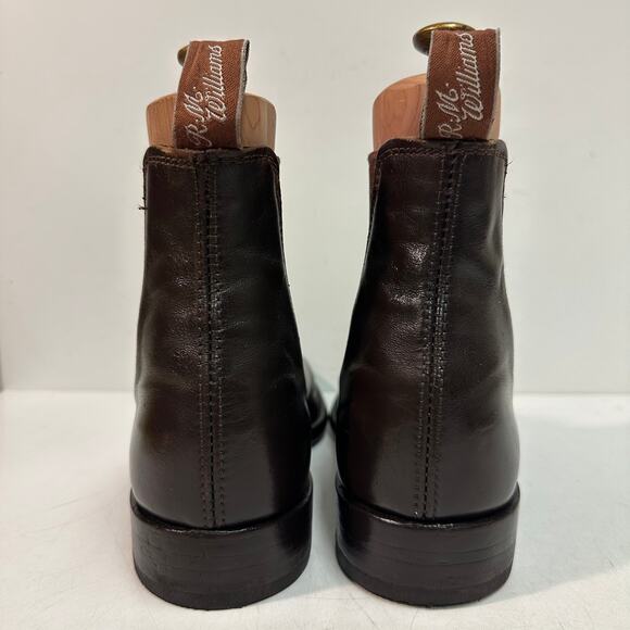 NEW HEELS R. M. Williams VTG Craftsman Chelsea Boot Chestnut Leather UK 8 / US 9 - Picture 7 of 14
